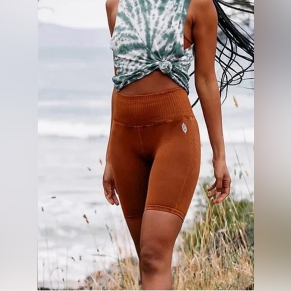 FP Movement by Free People Pants - NWOT FP Movement Good Karma Bike Short - Toasted Coconut / Brown - Size XS/S